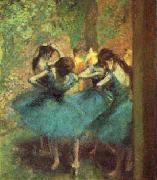 Edgar Degas Dancers in Blue oil on canvas